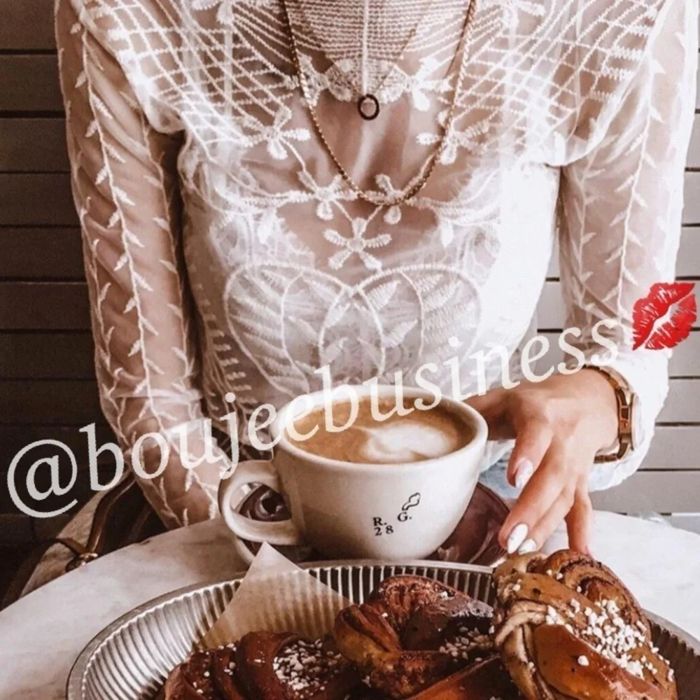 ZARA Semi-Sheer Embroidered Top